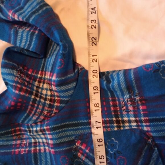 Vintage American Sweetheart Lightweight Floral Plaid Button Down Shirt. M L/S - Picture 5 of 7